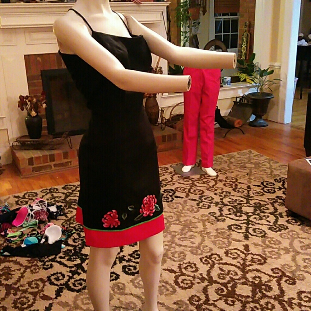 Geometrie ladies linen dress.